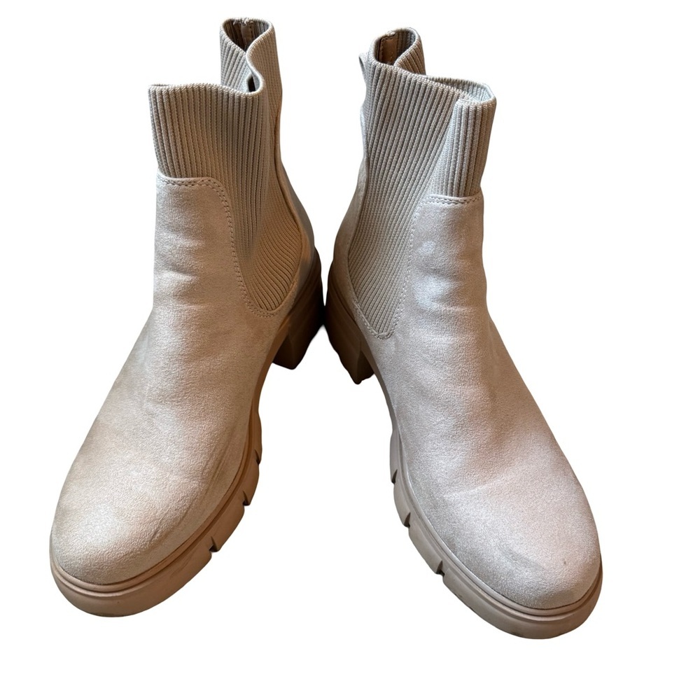 Women's Beige Chelsea Boots - Picture 2 of 9